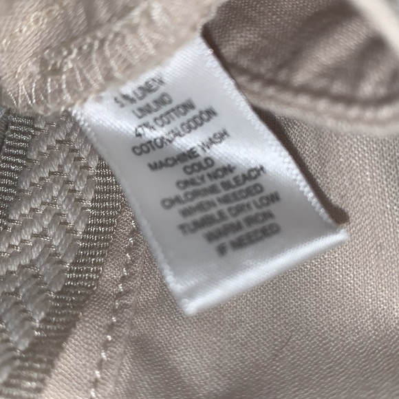 Loft Cropped Linen Blend Pants - Picture 4 of 4